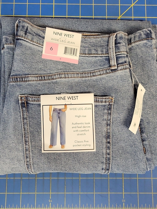 Nine West Denim - Nine West Light Blue Wide Leg Jeans Sz 6 NWT